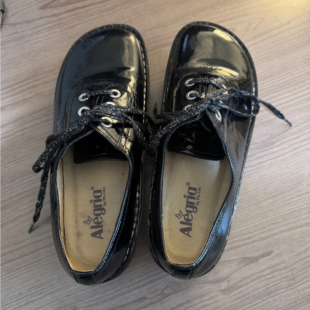 Alegria Abbi Oxford shoe in Black patent leather - Size 41